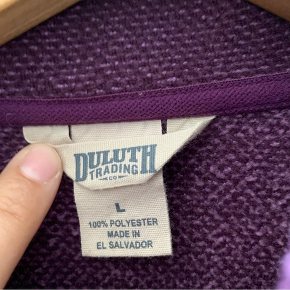 Duluth Trading Co. Checkpoint Violet Full Zip Jacket Mock Neck Softshell Fleece - Picture 5 of 8